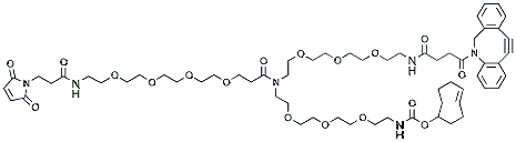 Molecular structure of the compound: Mal-PEG4-(PEG3-DBCO)-(PEG3-TCO)