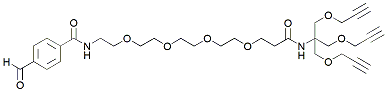 Molecular structure of the compound: Ald-PEG4-tris-alkyne