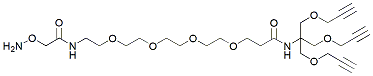 Molecular structure of the compound: Aminooxy-PEG4-tris-alkyne