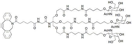 Molecular structure of the compound: DBCO-Gly-tris-beta-GalNAc