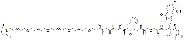Molecular structure of the compound: Mal-PEG8-Gly-Phe-Gly-Gly-DXD