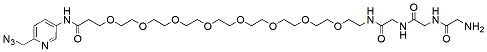 Molecular structure of the compound: Gly-Gly-Gly-PEG8-Picolyl azide, HCl salt