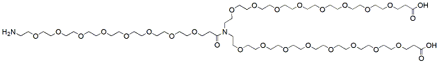 Molecular structure of the compound: N-(Amine-PEG8-carbonyl)-N-bis(PEG8-acid)