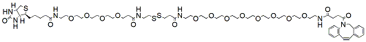 Molecular structure of the compound: Biotin-PEG4-S-S-PEG8-DBCO