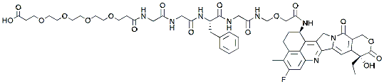 Molecular structure of the compound: Acid-PEG4-GGFP-DXD