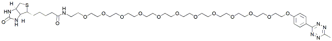 Molecular structure of the compound: Biotin-PEG11-methyltetrazine