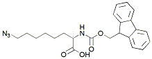 Molecular structure of the compound: (S)-N-Fmoc-2-(6-azidohexyl)alanine