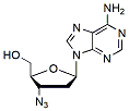 Molecular structure of the compound: 3-Azido-2,3-dideoxyadenosine