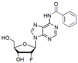 Molecular structure of the compound: N6-Benzoyl-2-deoxy-2-fluoroadenosine