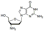 Molecular structure of the compound: 3-Amino-2,3-dideoxyguanosine