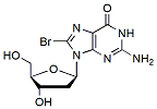 Molecular structure of the compound: 8-Bromo-2-deoxyguanosine