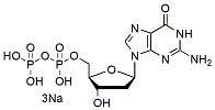 Molecular structure of the compound: 2-Deoxyguanosine-5-diphosphate trisodium