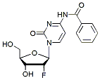 Molecular structure of the compound: N4-Benzoyl-2-fluoro-2-deoxycytidine