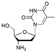 Molecular structure of the compound: 3-Amino-3-deoxythymidine