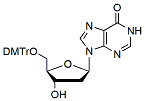 Molecular structure of the compound: 5-O-DMT-2-deoxyinosine