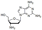 Molecular structure of the compound: 3-Amino-2,3-dideoxy-2,6-diaminopurineriboside