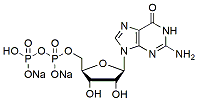 Molecular structure of the compound: Guanosine-5-diphosphate disodium