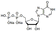 Molecular structure of the compound: Inosine-5-diphosphate disodium