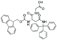 Molecular structure of the compound: Fmoc-Asn(Trt)-Gly-OH