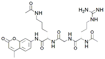 Molecular structure of the compound: Ac-Arg-Gly-Lys(Ac)-AMC