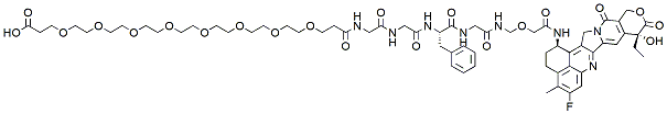 Molecular structure of the compound: Acid-PEG8-GGFP-DXD