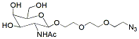 Molecular structure of the compound: Beta-GalNAc-PEG3-azide (O-link)