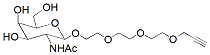 Molecular structure of the compound: Beta-GalNAc-PEG4-alkyne