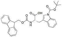 Molecular structure of the compound: Fmoc-Trp(Boc)-OH