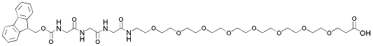 Molecular structure of the compound: Fmoc-Gly-Gly-Gly-PEG8-acid