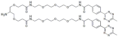 Molecular structure of the compound: Amino-bis-PEG3-methyltetrazine