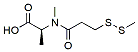 Molecular structure of the compound: N-methyl-N-[(3-methyldithio)-1 -oxopropyl]-L-alanine