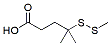 Molecular structure of the compound: 4-Methyl-4-(methyldisulfanyl)pentanoic acid