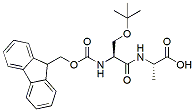 Molecular structure of the compound: Fmoc-Ser(t-Bu)-Ala-OH