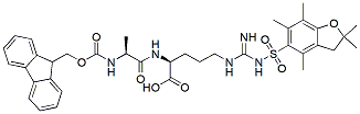 Molecular structure of the compound: Fmoc-Ala-Arg(Pbf)-OH