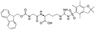 Molecular structure of the compound: Fmoc-Gly-Arg(Pbf)-OH