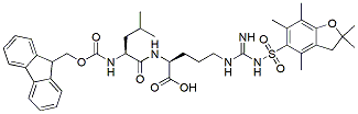 Molecular structure of the compound: Fmoc-Leu-Arg(Pbf)-OH