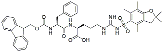 Molecular structure of the compound: Fmoc-Phe-Arg(Pbf)-OH