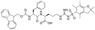 Molecular structure of the compound: Fmoc-Pro-Arg(Pbf)-OH
