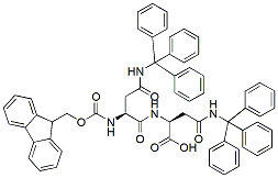 Molecular structure of the compound: Fmoc-Asn(Trt)-Asn(Trt)-OH