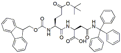 Molecular structure of the compound: Fmoc-Glu(t-Bu)-Asn(Trt)-OH