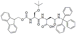 Molecular structure of the compound: Fmoc-Ser(t-Bu)-Asn(Trt)-OH