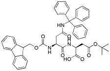 Molecular structure of the compound: Fmoc-Asn(Trt)-Asp(t-Bu)-OH