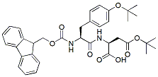 Molecular structure of the compound: Fmoc-Tyr(t-Bu)-Asp(t-Bu)-OH