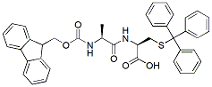 Molecular structure of the compound: Fmoc-Ala-Cys(Trt)-OH