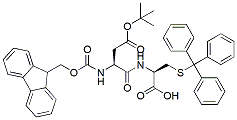 Molecular structure of the compound: Fmoc-Asp(t-Bu)-Cys(Trt)-OH