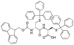 Molecular structure of the compound: Fmoc-Cys(Trt)-Cys(Trt)-OH