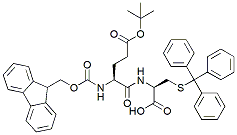Molecular structure of the compound: Fmoc-Glu(t-Bu)-Cys(Trt)-OH