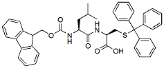 Molecular structure of the compound: Fmoc-Leu-Cys(Trt)-OH
