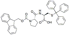 Molecular structure of the compound: Fmoc-Pro-Cys(Trt)-OH