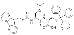 Molecular structure of the compound: Fmoc-Ser(t-Bu)-Cys(Trt)-OH